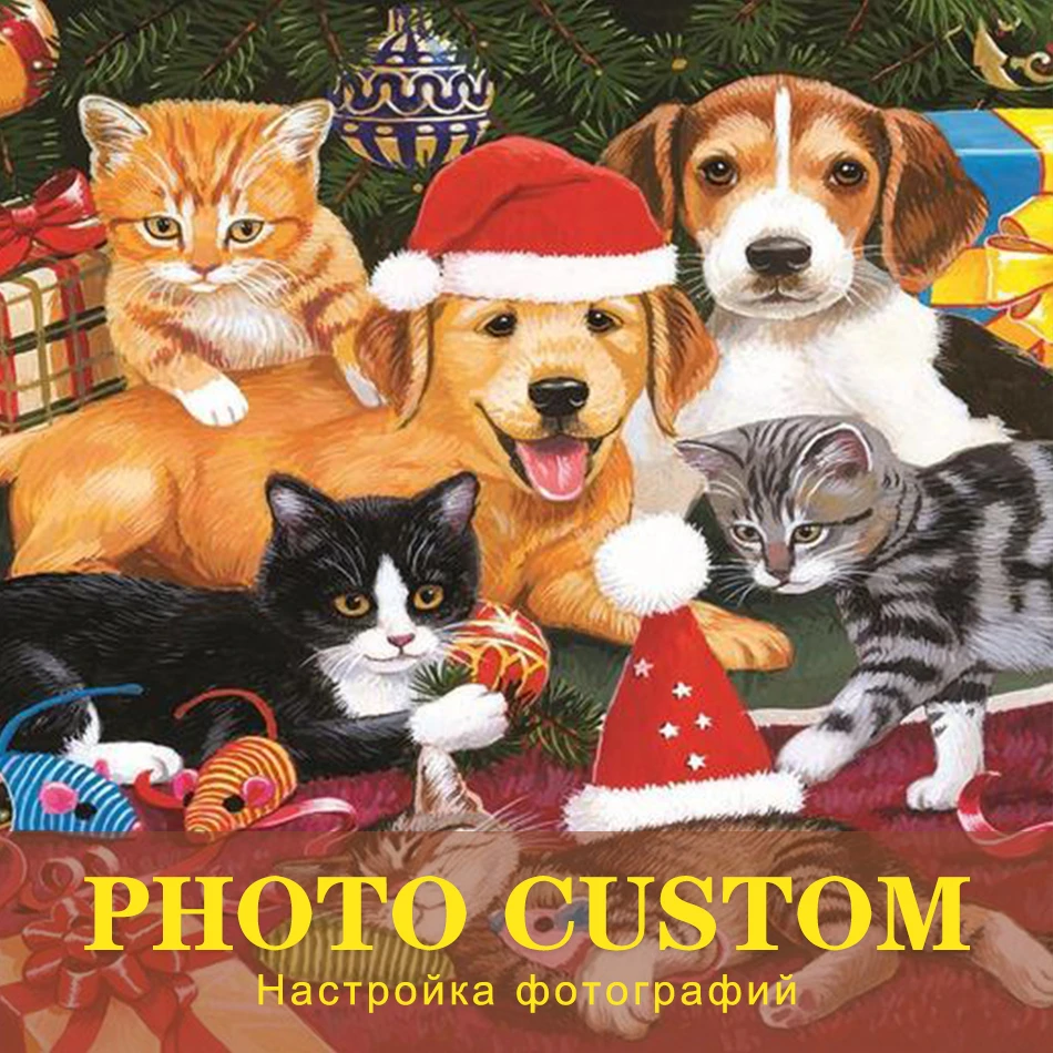 

Custom Photo! Cute Animals Full Square/Round Drill 5D DIY Diamond Painting Personal Custom Cross Stitch 5D Mosaic Embroidery