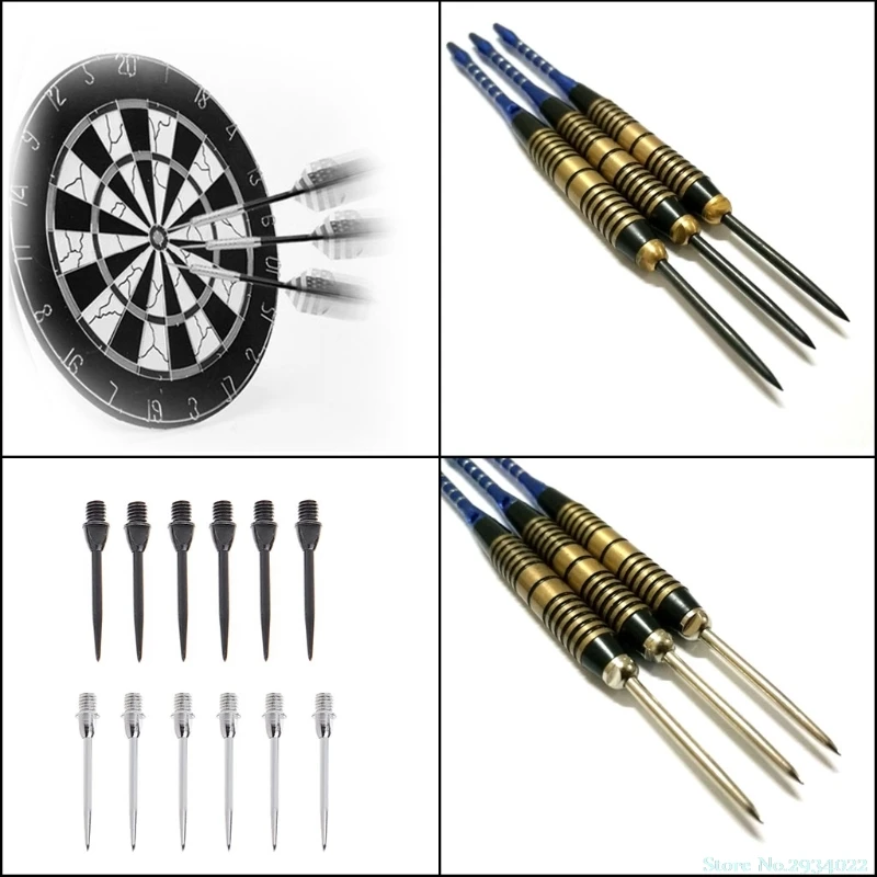 

New 6Pcs/set Professional Replaceable Dart Steel Tip 2BA Thread Darts Needle Accessories Drop Ship