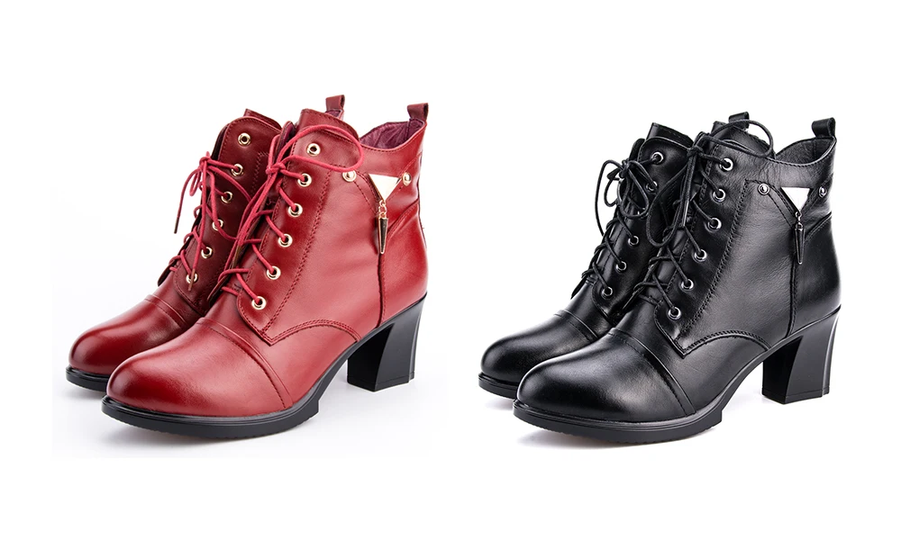 Ylqp/; женская модная повседневная обувь из натуральной кожи; женские ботильоны на платформе; сезон осень-зима; женские ботинки на высоком каблуке со шнуровкой