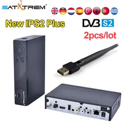 2 шт/комплект новые IPS2 плюс DVB S2 ТВ приемник + USB WI-FI поддержка Youtube/Европа резких перемен температуры полный 1080 P Декодер каналов кабельного