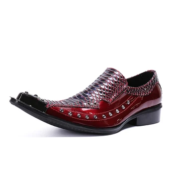 

red oxfords Handmade High Quality Men Shoes Luxury Formal Genuine Leather Dress Shoes Men Designer Footwear Chaussure Homme 2018