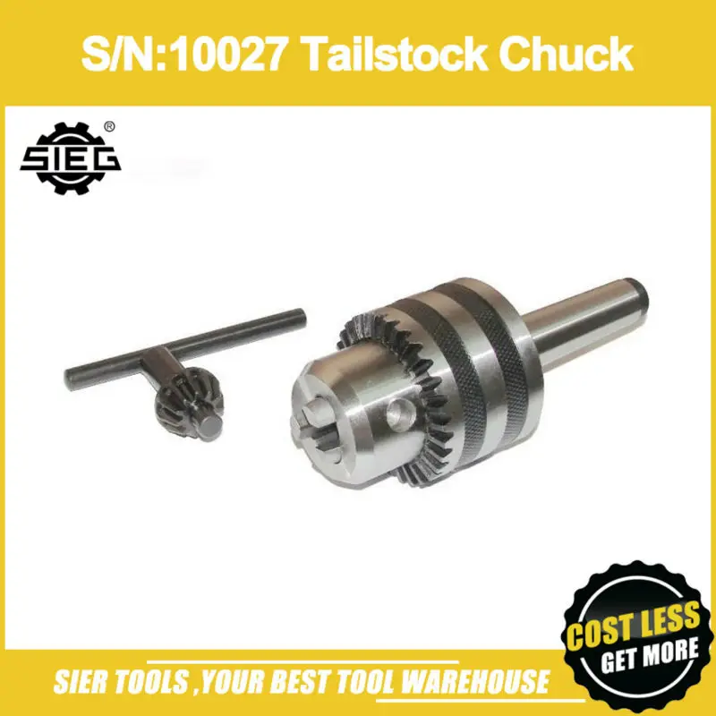 

Free Shipping!/S/N:10027 13MM Chuck with MT#2 Tailstock/SIEG C4A/C4B/SC4/C6/C6B/SC6/C8/SM4/M6/M8 drill chuck