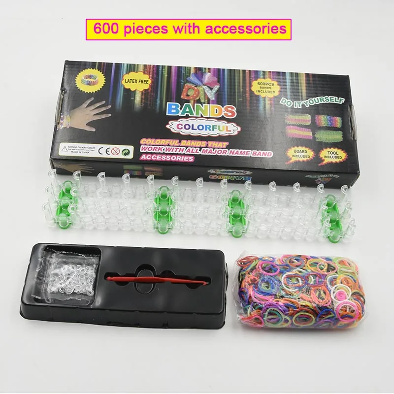 1 kit Резинки для плетения браслетов, резинки, сделай сам, очаровательные, для плетения, для плетения, для ловли, для мальчиков и девочек, аксессуары для волос, набор машин, WYQ - Цвет: 1 kit