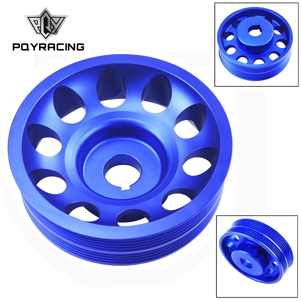 PQY Light Weight Aluminum Crankshaft Crank Pulley for Subaru Impreza