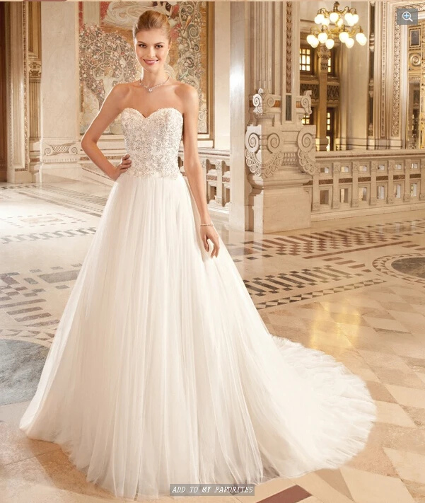 New Style 2017 A Line Wedding Dresses Sweetheart Neckline Backless New Style 2017 A Line Wedding Dresses Sweetheart Neckline Backless Tulle Robe De Mariage Bride Gowns Custom Made In From Weddings
