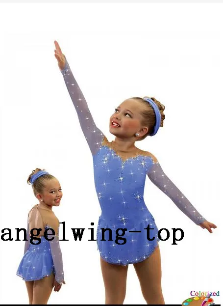 light blue ice skating dresses