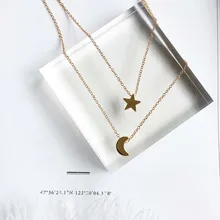 Silver Gold Moon Star Pendant Necklace Women Layered Small Pendant Chokers Necklace Korean Fashion necklaces 2019 Mistress Gift Silver Gold Moon Star Pendant Necklace Women Layered Small Pendant Chokers Necklace Korean Fashion necklaces 2019 Mistress Gift
