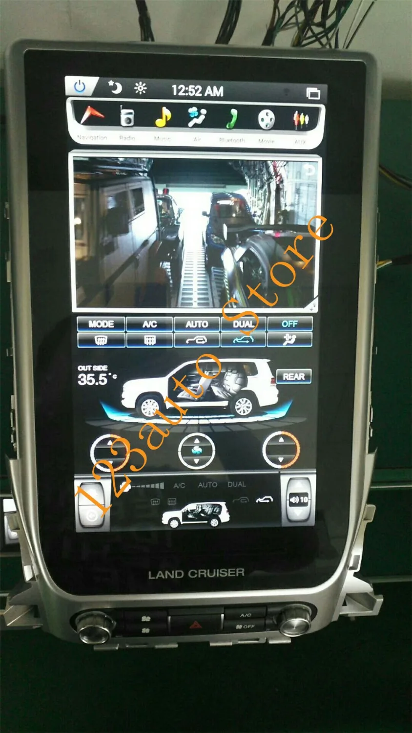 14 дюймовый вертикальный автомобильный DVD проигрыватель в стиле Tesla на Android с GPS