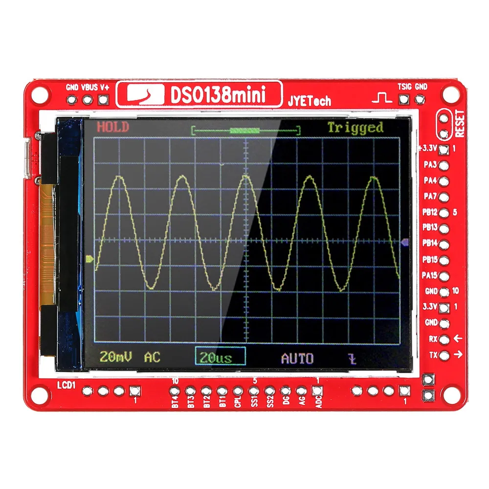 

DSO138 2.4" TFT Pocket-size Digital Oscilloscope Kit DIY Parts Handheld + Acrylic DIY Case Cover Shell for DSO138