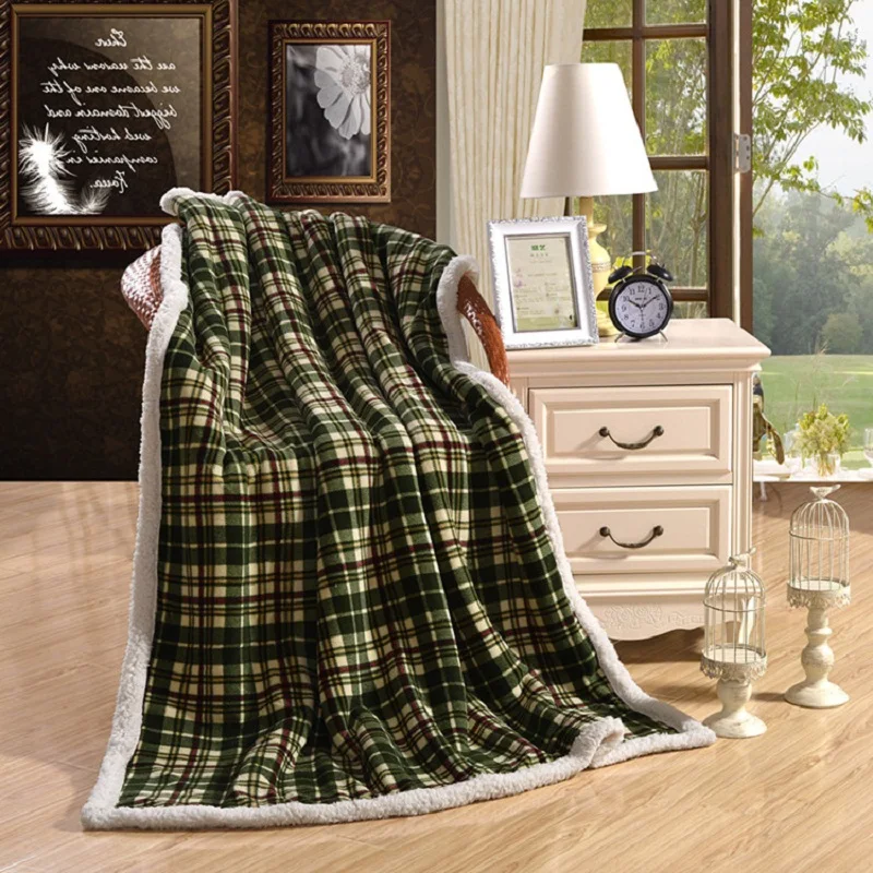 Coral Fleece Blanket 127*152cm for Antumn Winter Comforter Berber