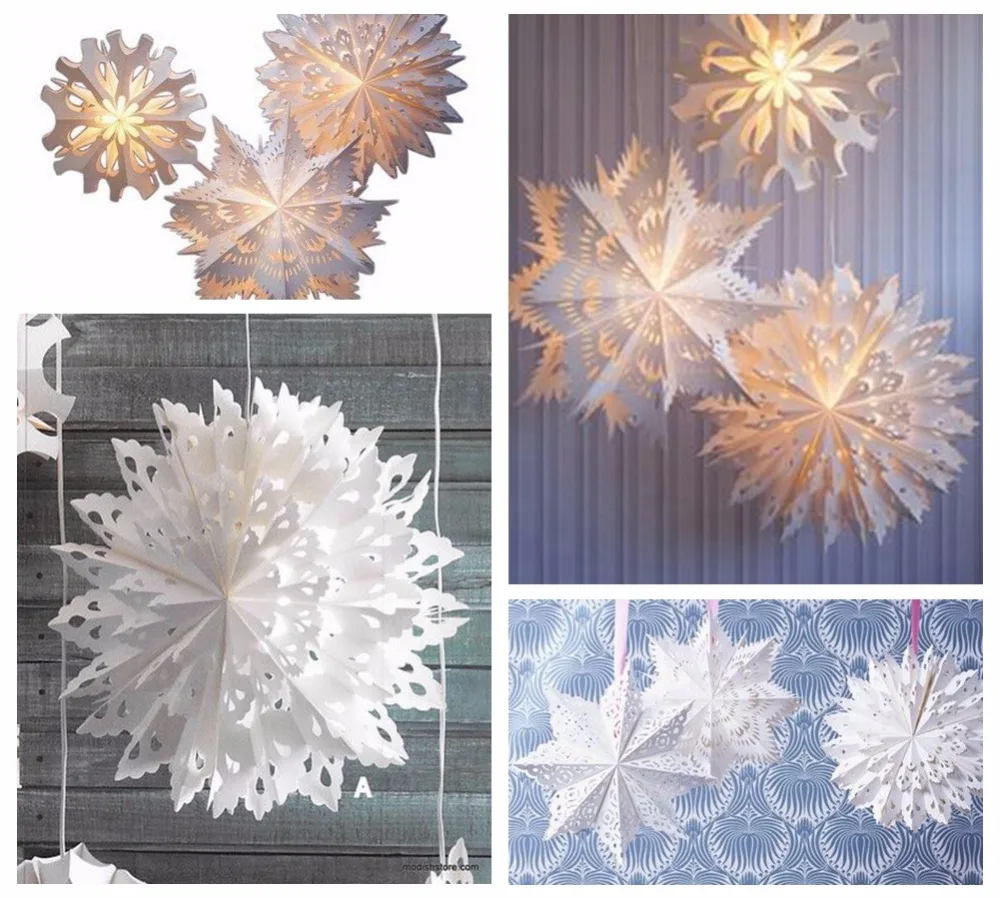 Making Paper Snowflakes And Garlands Charming Handmade Christmas Decor Cool Large Paper Snowflake Decorations Home Design Great Wonderful On