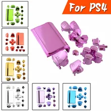 Gasky Fashion Buttons Mod Chrome For PS4 Video Game Console Controller Gamepad Replacement Accessory Kit Boy Joystick Gift
