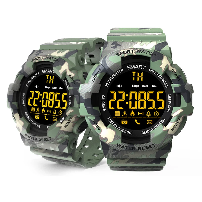 Mens Military Sports Smartwatch Men Camouflage Dial