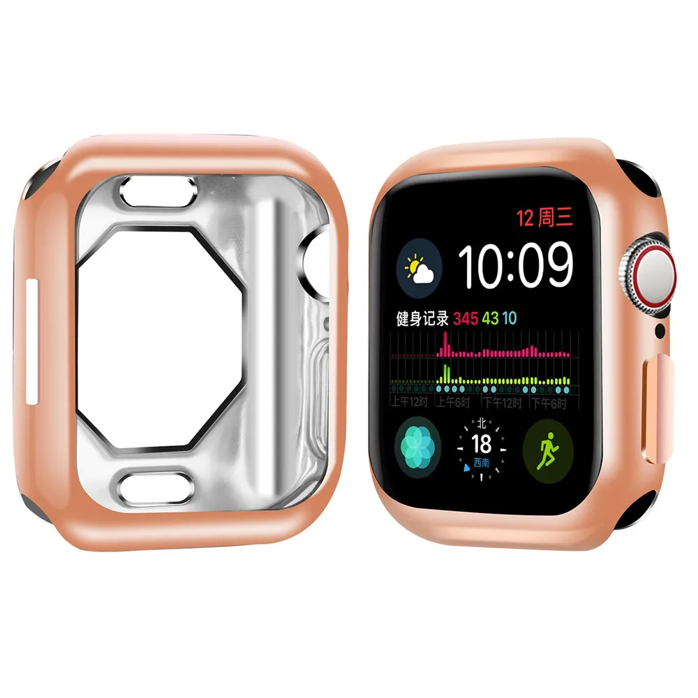 Новый Дизайн Мягкий ТПУ защитный чехол для Apple Watch SE Series 6 5 4 крышка 40 мм 44 Покрытие