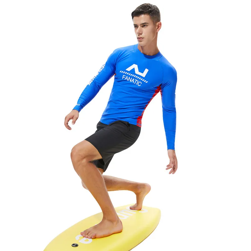 Swim Surfing Top Rash Guards Men Sport Bodybuilding Jacket Fashion Sea Surfing Suit Quick Dry Tights Top Blouse #2N27 (23)
