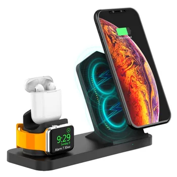 

Qi 10W Wireless Charger For iPhone X 11 8 for Apple Watch 4 3 2 for Airpods Fast Charging Holder Dock Pad For Samsung S9 S10 S8
