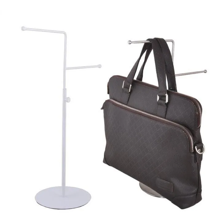 

High/low style stainless steel tie scarf display rack men/women's handbag display holder adjustable wig purse showing stand rack