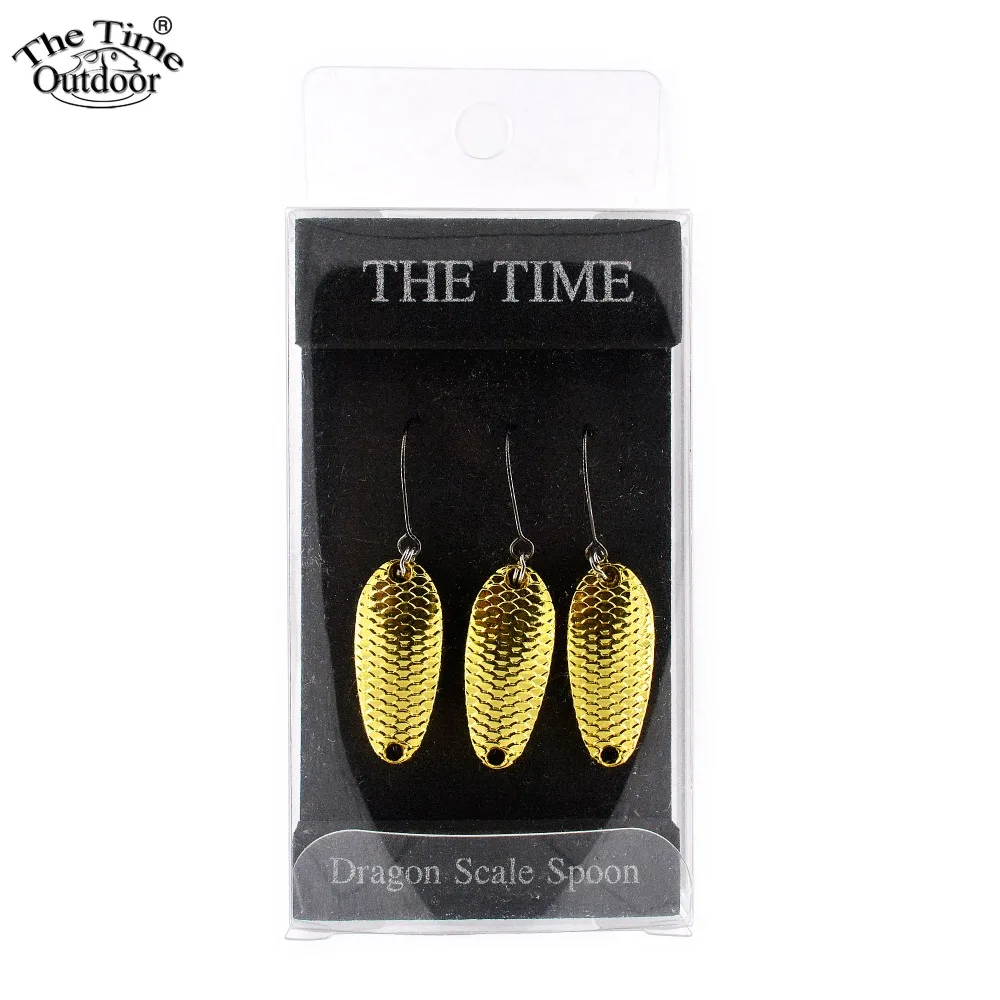 

New Metal Trout Lures 3Pieces Metal Spoon Baits Fishing Spoon Artificial Metal Fishing Spoons Lure Slice with with snap hooks