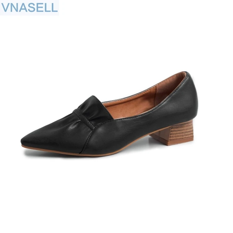 

Single shoe female 2019 spring ,autumn new style joker fashion pointed thin heel small leather shoes shallow mouth bottom
