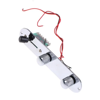 

1Pcs Chrome 3 Way Wired Loaded Prewired Control Plate Harness Switch Knobs for Tele Guitar Parts