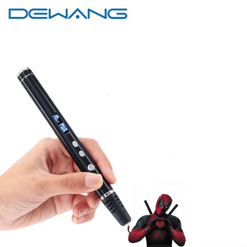 

DEWANG Gadget 3d Pen Printing Pen with Super Slim Light Body OLED Display Maigc Pen PLA ABS Filament Birthday Gifts for Kid