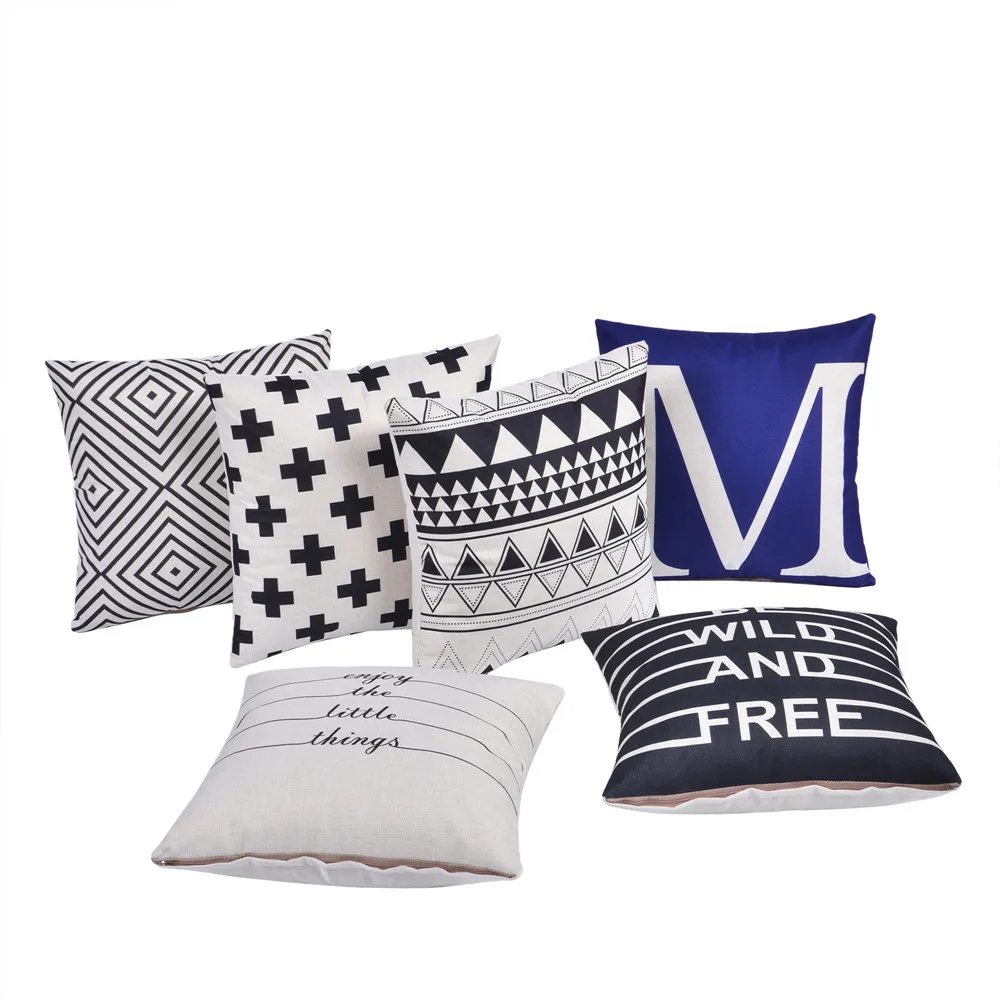 45x45 cm الأسود هندسية غطاء الوسادة القطن الكتان المنزل مكتب سيارة مقعد أريكة كرسي الزخرفية رمي المخدة 45x45 cm الأسود هندسية غطاء الوسادة القطن الكتان المنزل مكتب سيارة مقعد أريكة كرسي الزخرفية رمي المخدة