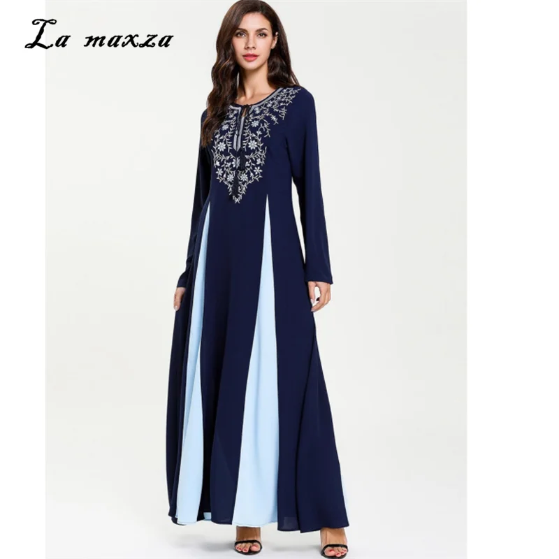 

Muslim Dress Evening Abaya Gowns Embroidery Moroccan Kaftan Evening Modest Abaya Muslim Girls Abaya 7632