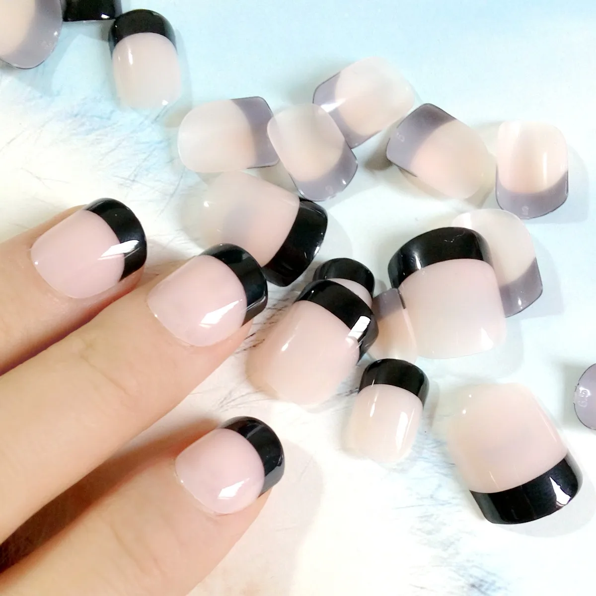 

Kawaii French Nails Tip Clear Natural False Nails Tips Artificial Short Fake Nail Manicure Tools Acrylic Faux Ongle