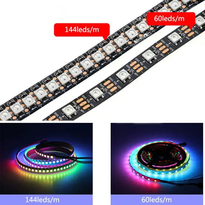 СВЕТОДИОДНЫЙ полноцветный светодиодный светильник 2812B DC5V DIY PCB водонепроницаемый@ 8 WWO66