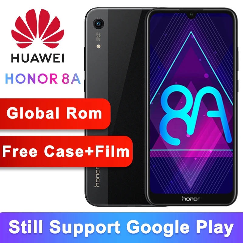 

Original Honor 8A Smartphone Android 9.0 Octa-core 6.09 inch Full Screen 1560x720 Dual Camera 3020 mAh 3 Slots Cell Phone