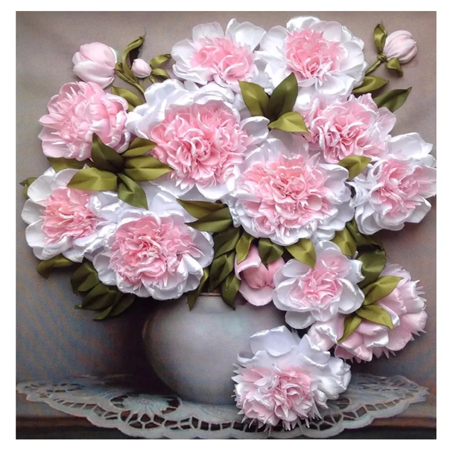 

DIY Diamond Painting Cross stitch diamond embroidery flowers Still life beaded painting Peony wall picture of rhinestones mosaic