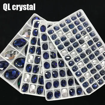 

QL Crystal ALL SIZE Oval Pointback Crystal Rhinestone High Quality for Jewelry Making DIY Accessories