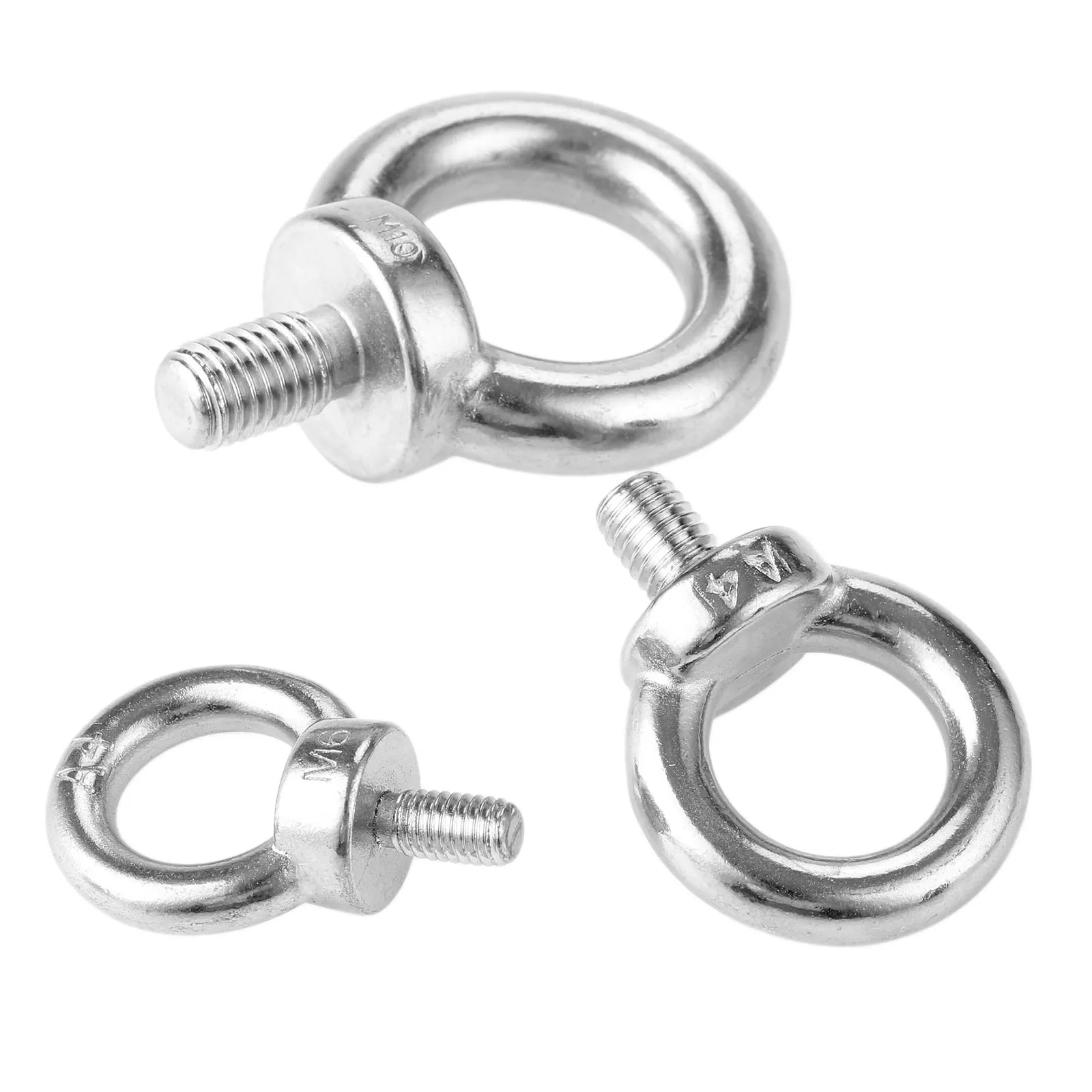 5pcs M6 M8 M10 Marine Grade 316 Stainless Steel Eyebolt Lifting Eye Bolts Ring Screw Loop Hole Bolt For Boats Cable Rope Lifting