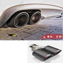 2.36 inch 1 Шт. akrapovic выхлоп автомобиля глушитель универсальный для Mercedes Benz amg Углеродного Волокна из нержавеющей стали
