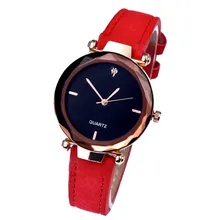 High Quality Fashion Womens Ladies Simple Watches Leather Quartz Wrist Watch clock Girl Birthday Gift quartz watch clock woman high quality cute cat printed women s watches faux leather analog ladies girl gift casual sport watches