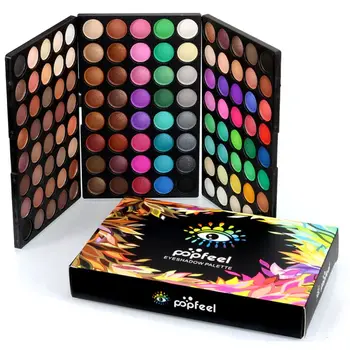 

Popfeel 1PCS Eye Shadow Palette Cosmetic Makeup Palette Matte Shimmer Diamond Eyeshadow Set Kit 120 Colors