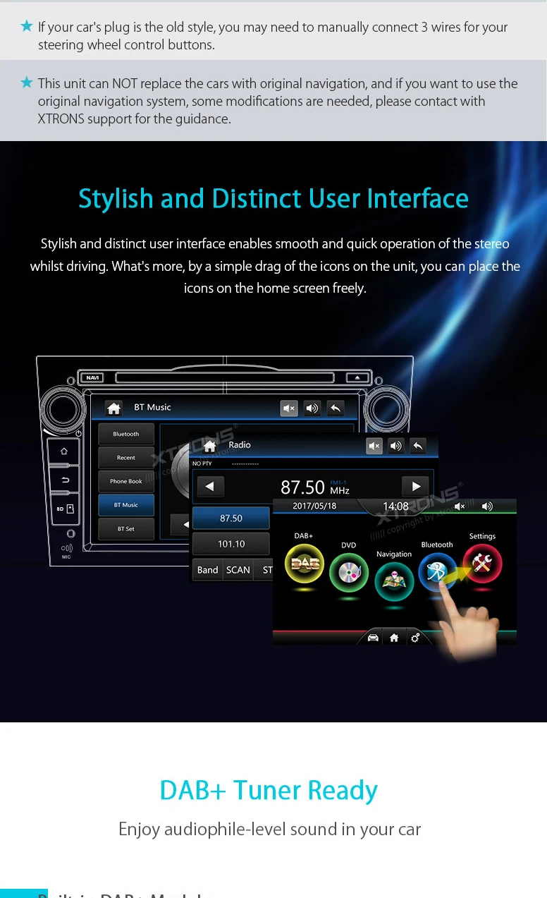 Perfect Autoradio 7"Car DVD for Opel/Vauxhall Antara 2006-2011&Meriva 2006-2008&Corsa2006-2011 with Built-in Vehicle Standard DAB+Module 3