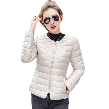 

2019 Fashion Ultralight Parka Winter Jacket Women Unique Style Women's Jackets Short Warm Thin Winter Coat Women Plus Size D385
