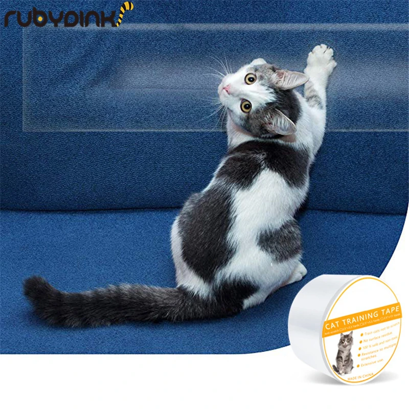 

Rubydink Anti Scratch Pet Guard Cat Scratching Adhesive Corner Guard PVC Cat Scratchers Furniture Couch Protector S M L