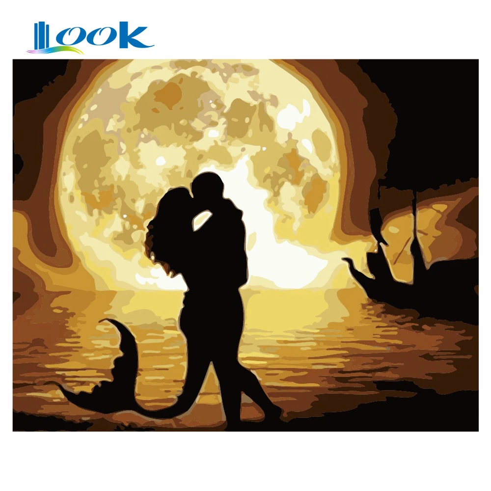 Digital Oil Painting By Numbers Abstract Canvas Picture Figure Modular Pictures Decoration for Home Wall Art Paint | Дом и сад