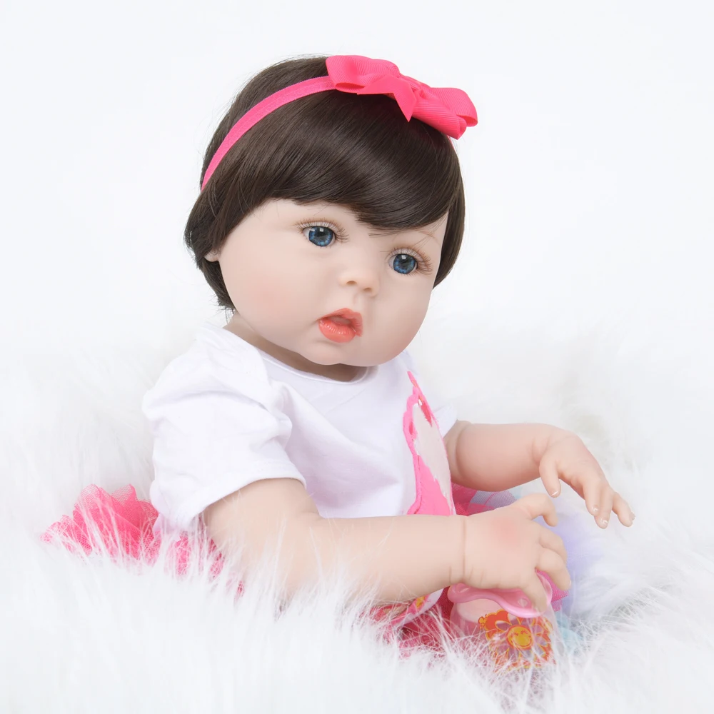 22 дюйма 55 см Реалистичная мягкая siliconeReborn Baby Doll сладкий мёд Новорожденные куклы