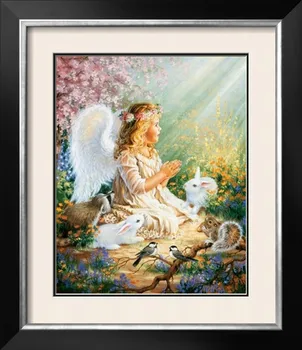 

New mosaic diamond embroidery beads Angel rabbit bird Flower diamonds cross stitch painting handwork kits wall decor