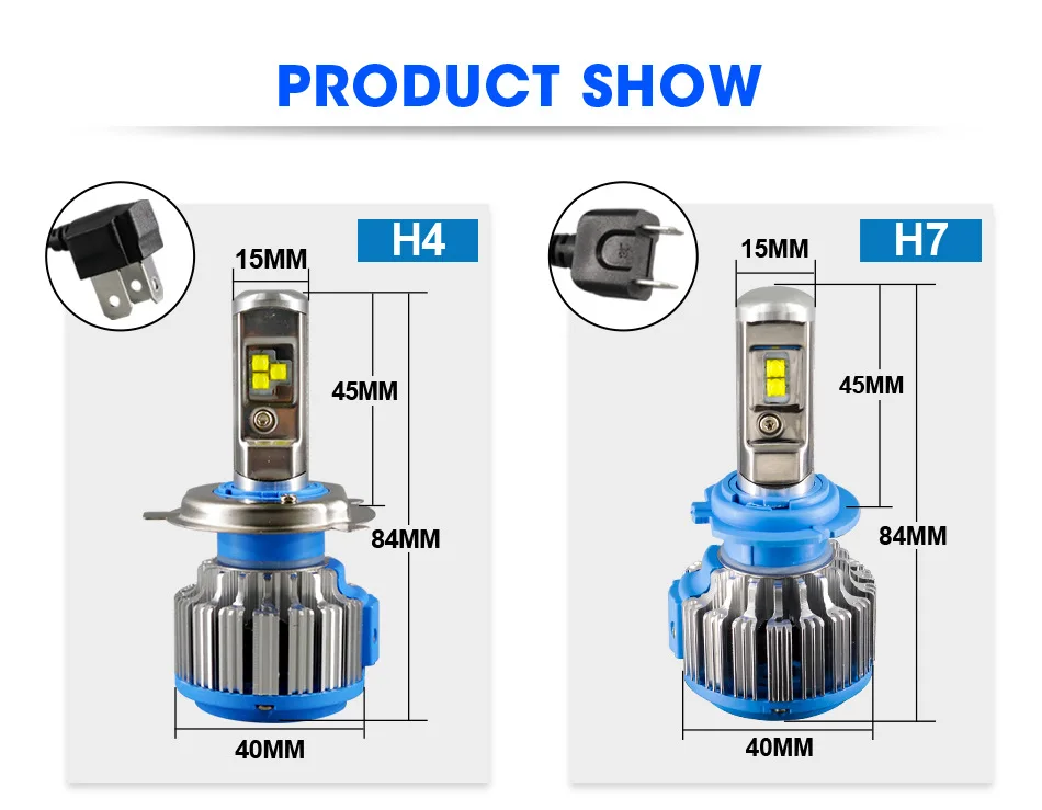 HNYRI H7 светодиодный Автомобильный свет 70 Вт Авто 12000LM фар Turbo светодиодный H4 H1 H11 H8 9005 HB3 9006 HB4 H13 H3 9007 HI/короче спереди и длиннее сзади) луч HB5 880 H27 T1
