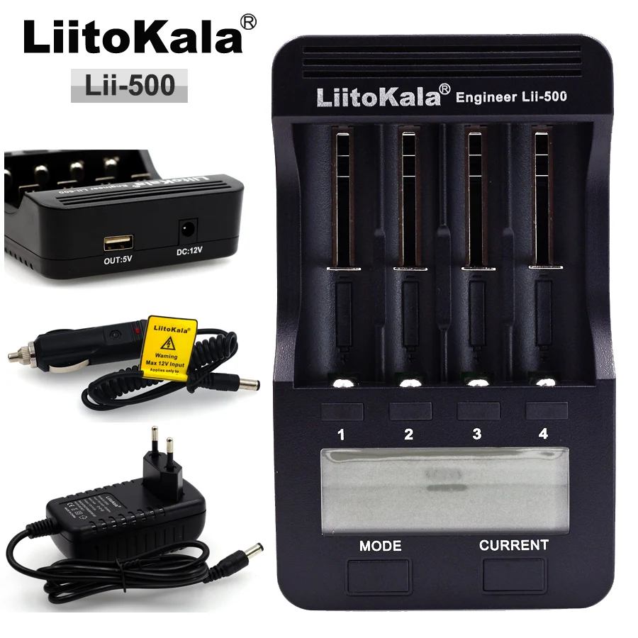 Liitokala lii-500 lcd 3,7 V/1,2 V 18650/26650/16340/14500/10440/18500 зарядное устройство, оригинальная фабрика LiitoKala