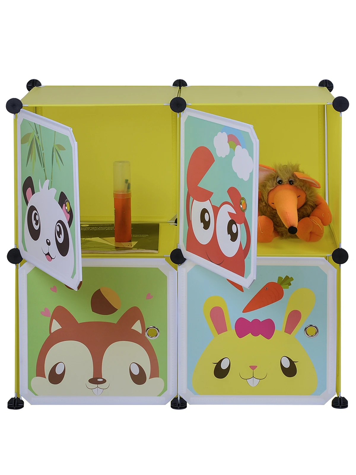 الأطفال بسيط خزائن DIY PVC أضعاف المحمولة خزانة عنبر إطار فولاذي الجمعية طالب خزانة شحن مجاني