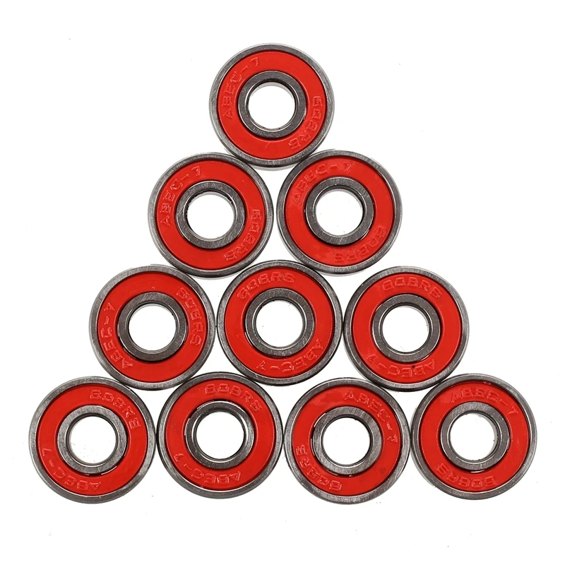 

10 ABEC 9 ABEC-9 608 WHEEL BEARINGS F SKATEBOARD STUNT SCOOTER QUAD INLINE SKATE