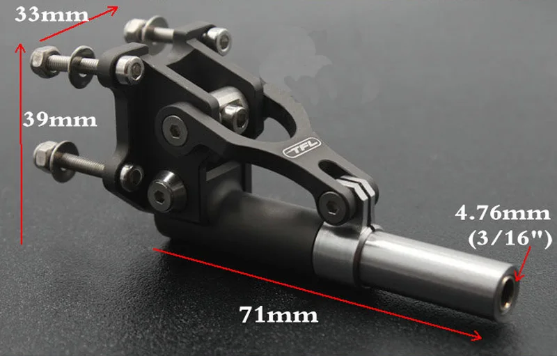 

1PC Full Performance Paddle Holder/Bracket Propeller Fixing Bracket 4.76mm Shafting Support Frame 71x39x33mm for RC Boat Model