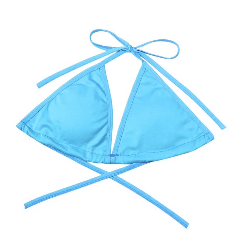 Sexy Solid Bikini Strips Bandage Swim Swimwear Beachwear Women Bikini Top swimwear swimsuit  women's separate #3J21#F (13)
