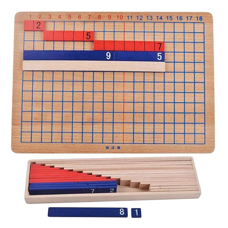 

Wooden Montessori Maths Material - Addition & Subtraction Family Kid Maths toys