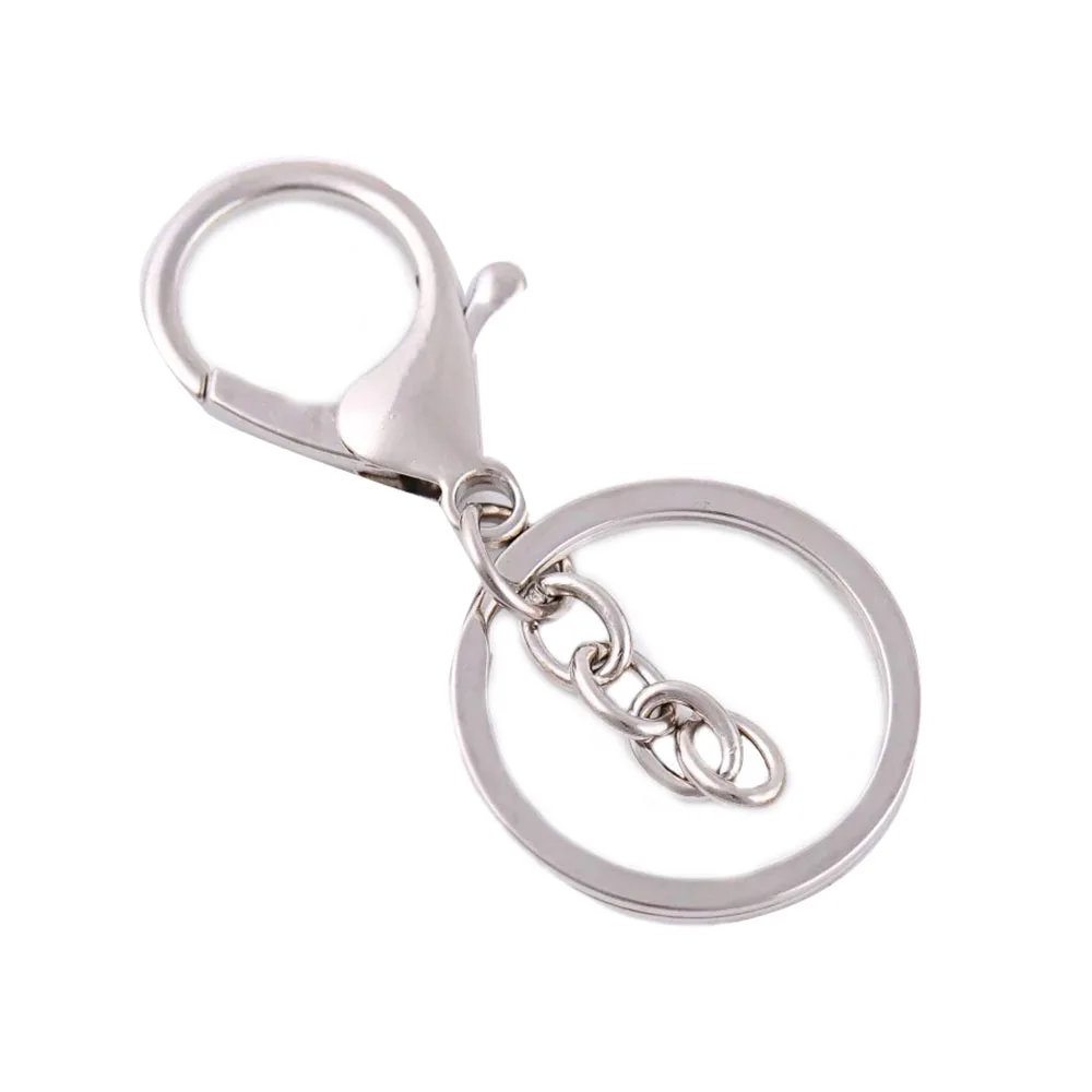 

THLIVEOU 5pcs/lot Lobster Buckle 32mm Big Key Holder Ring Women Men Bag Car Key Chain Metal Fashion Ornament Drop Shipping